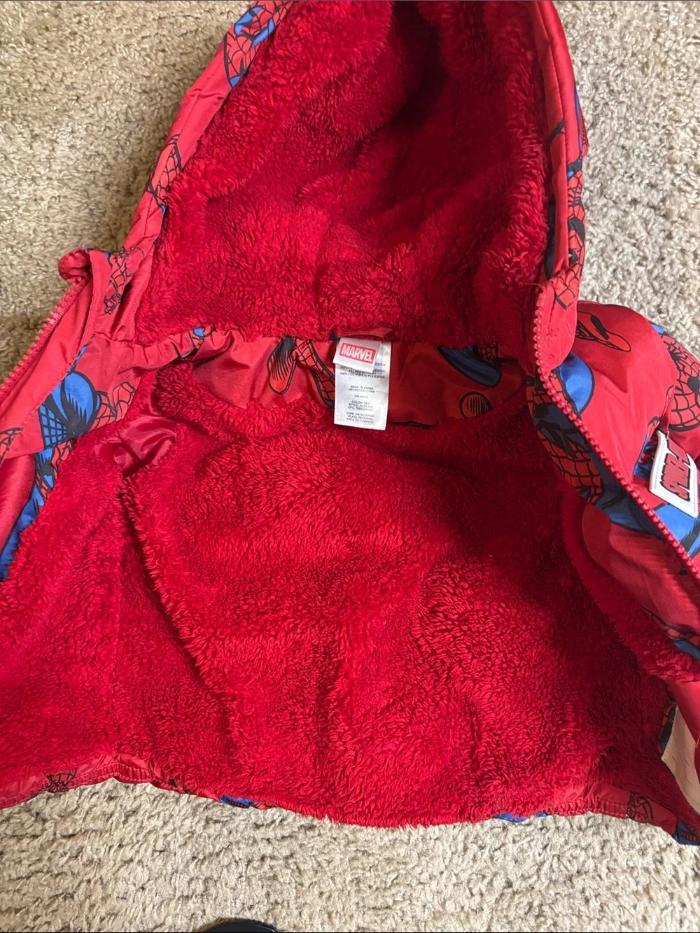 Spiderman bright puffer